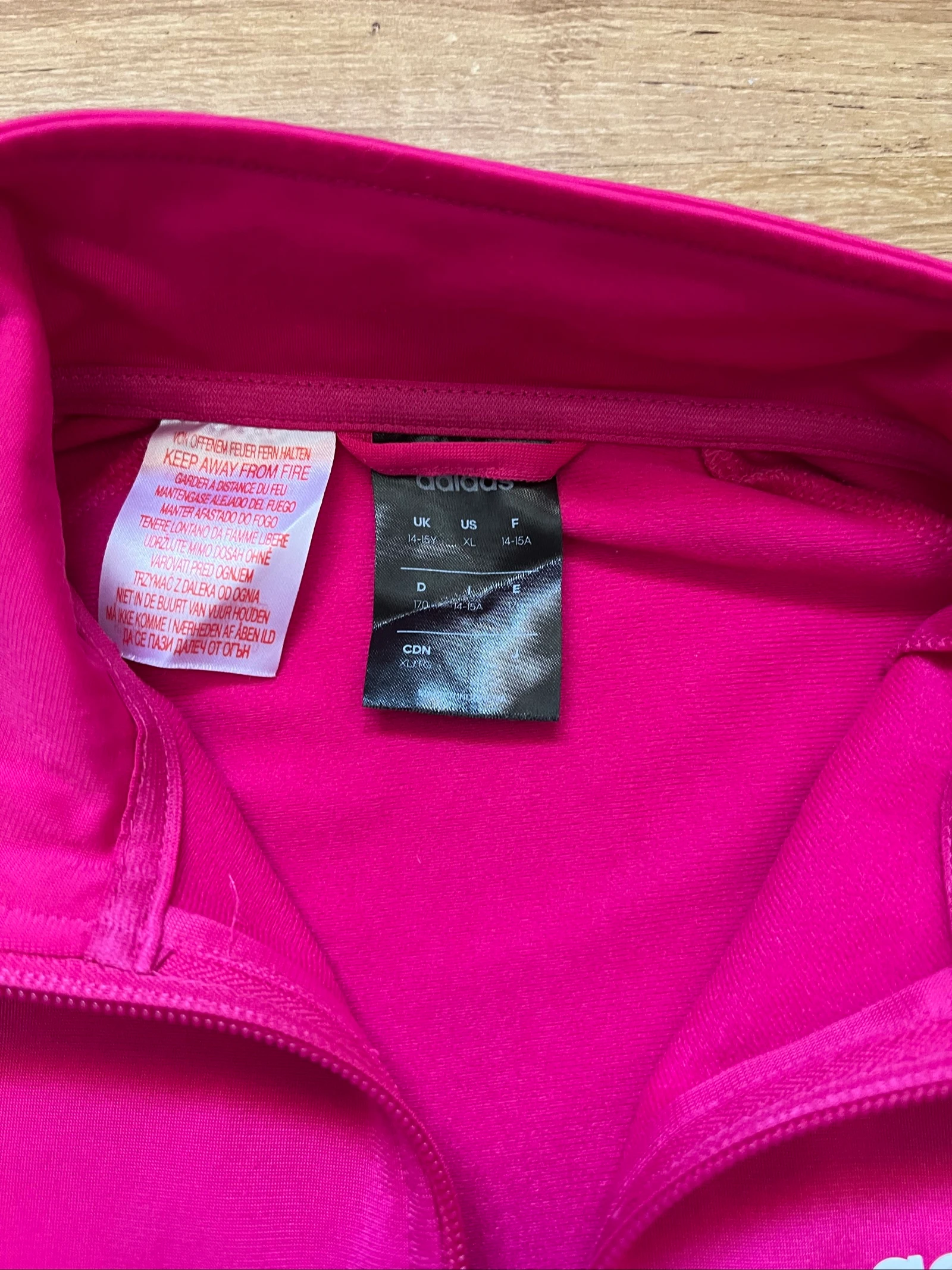 Sudadera com zíper Adidas rosa – photo 3